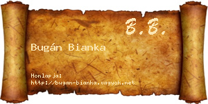 Bugán Bianka névjegykártya